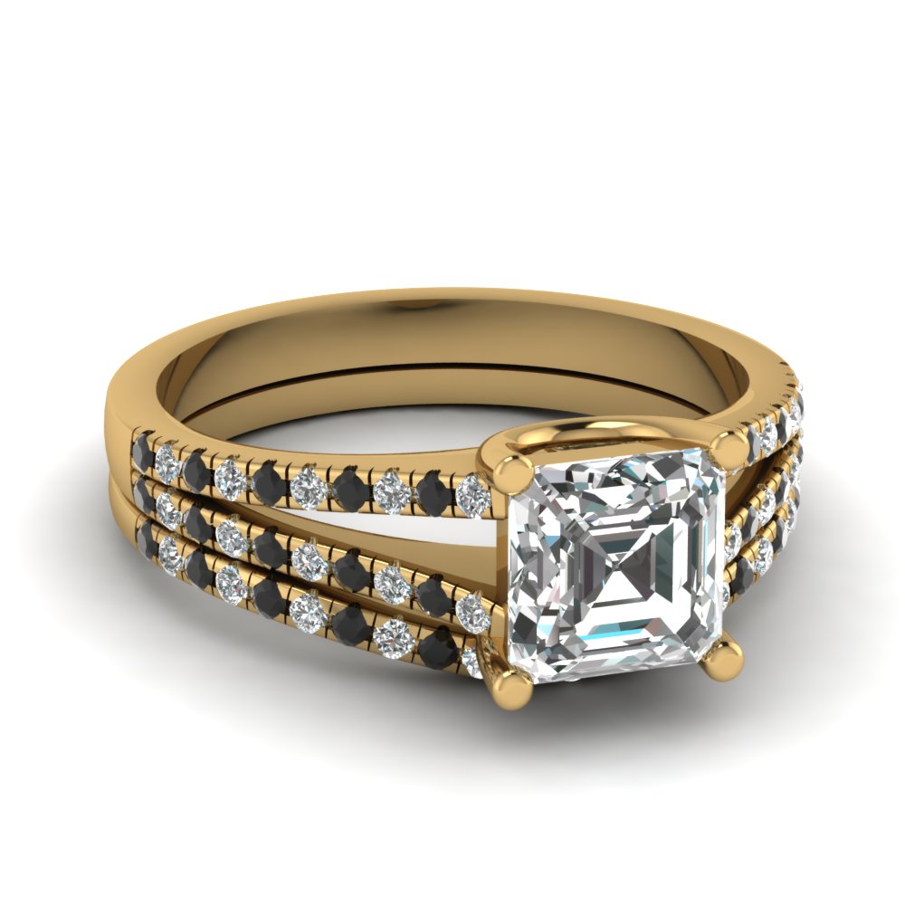 Stunning Black Diamond Wedding Ring Sets Fascinating