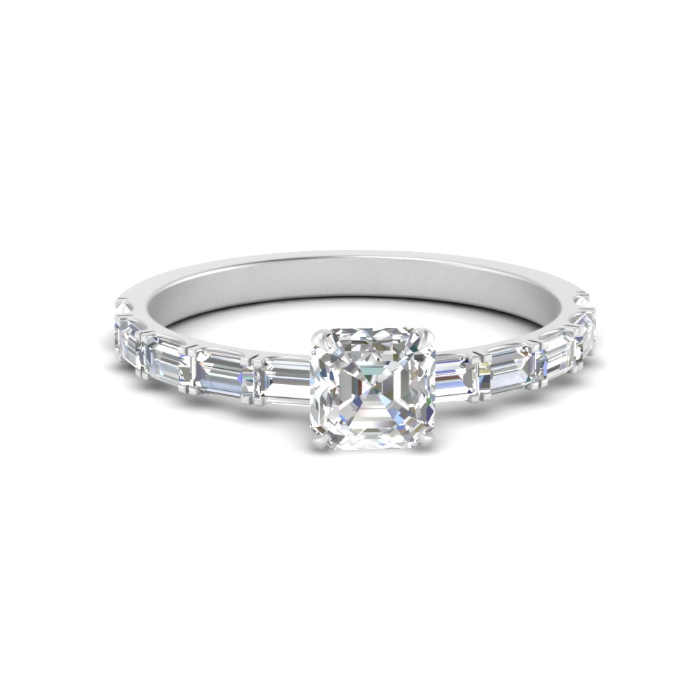 1 Carat Asscher Cut Diamond Engagement Rings in Platinum | Ritani