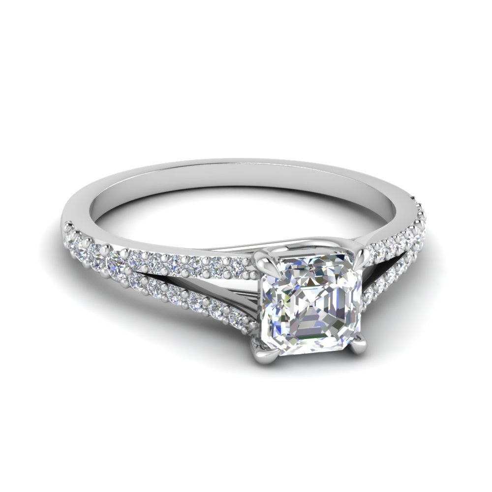 Lucida Square Split Diamond Ring