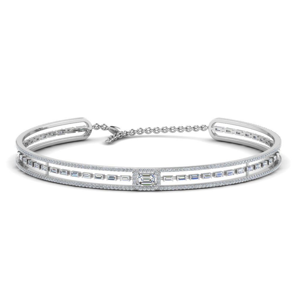 Baguette Choker Diamond Necklace