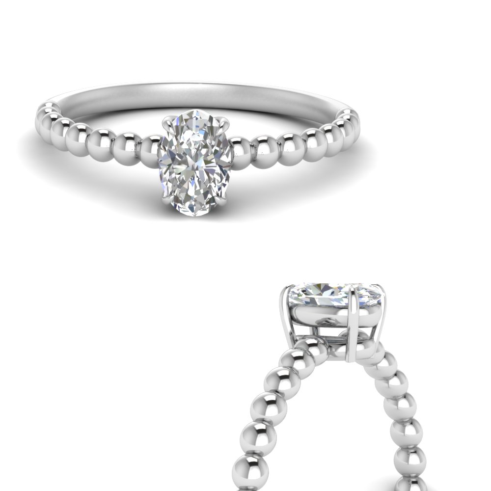 Oval Shaped Solitaire Engagement Rings