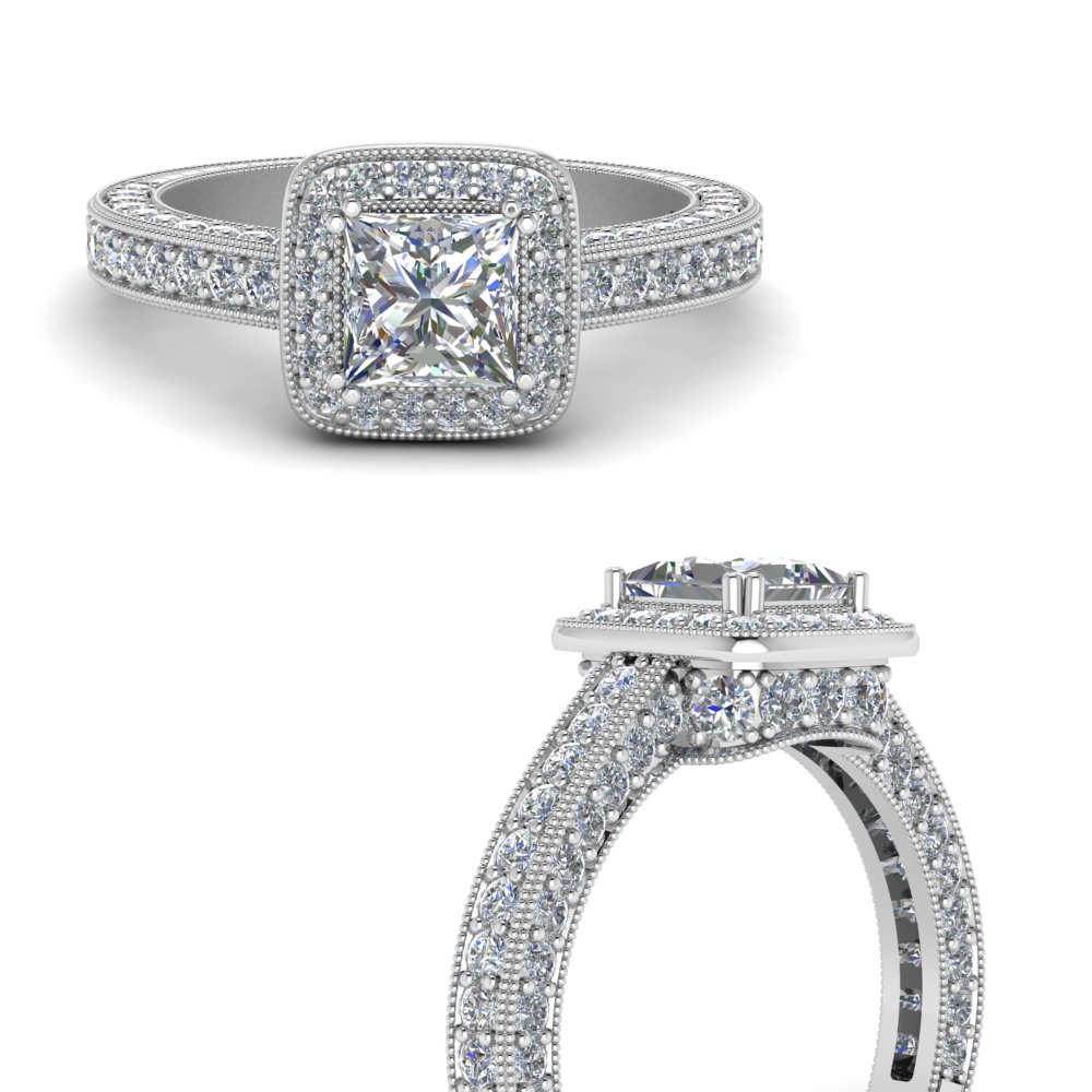 beautiful-antique-looking-diamond-princess-cut-engagement-ring-in-FDENR6553PRRANGLE3-NL-WG
