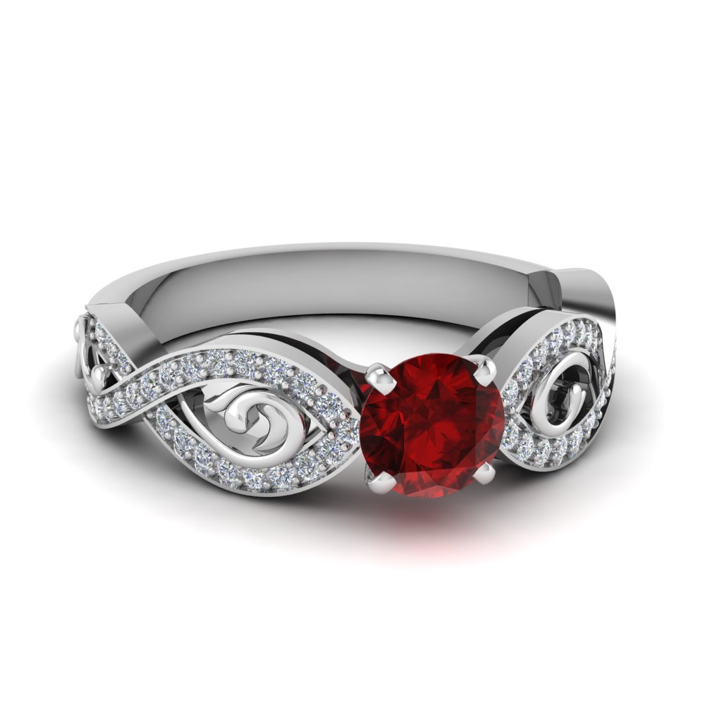 Ruby Stone Engagement Ring Gold | Fascinating Diamonds