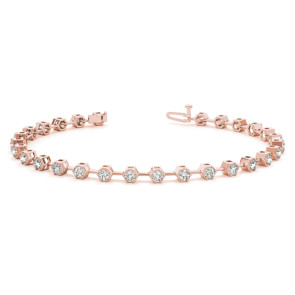 diamond link bracelet women's