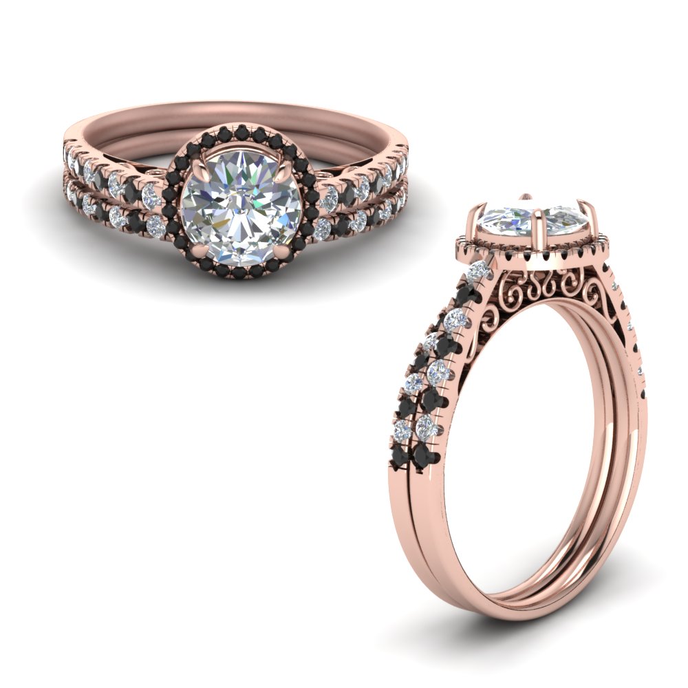 vintage rose gold bridal sets