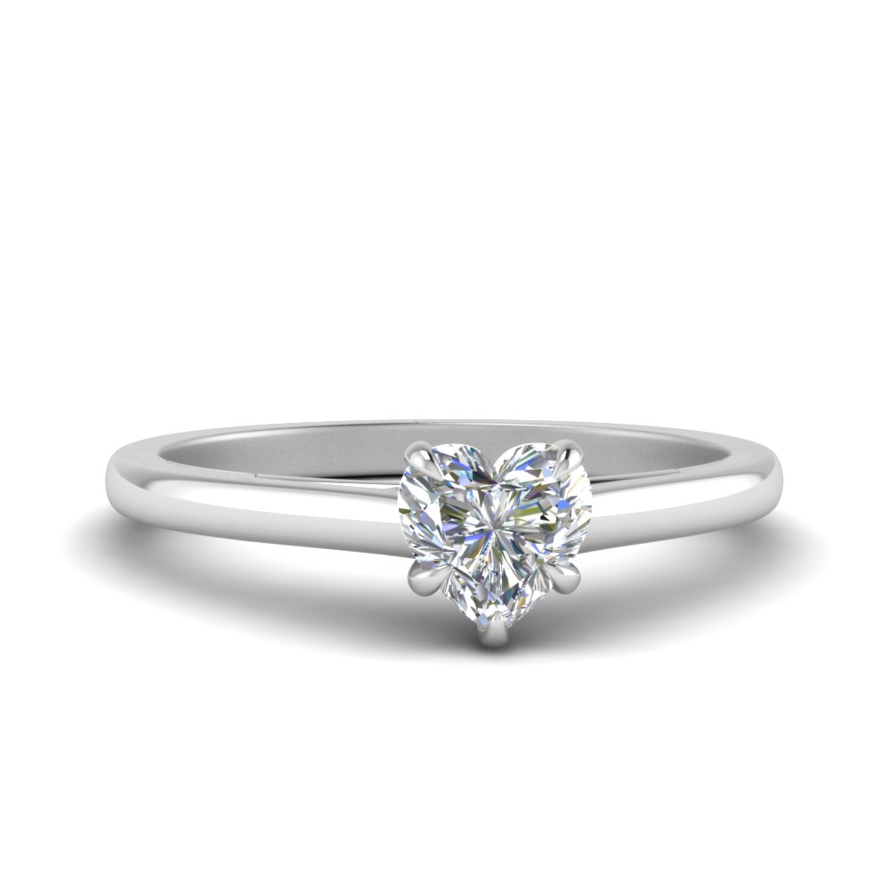 Heart Shaped Solitaire Ring
