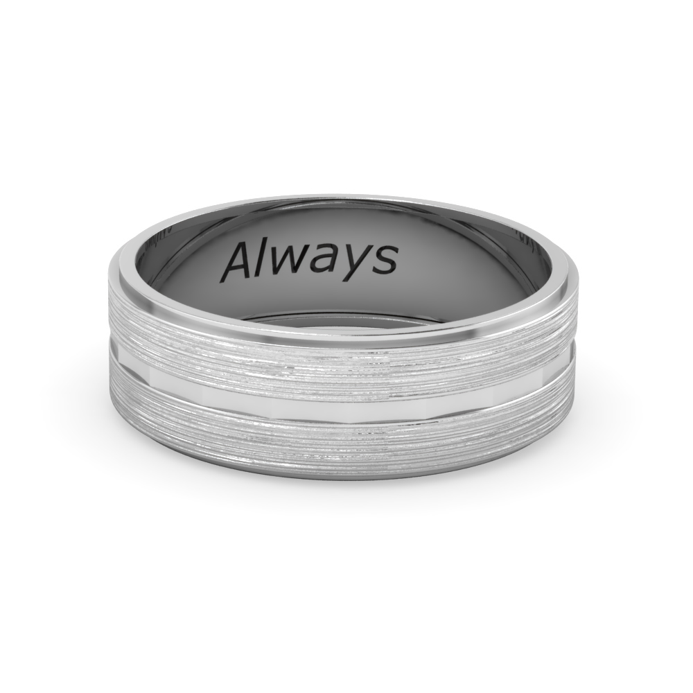 Infinite Connection Engraved Ring for Men in Silver - Ring with Hidden Message