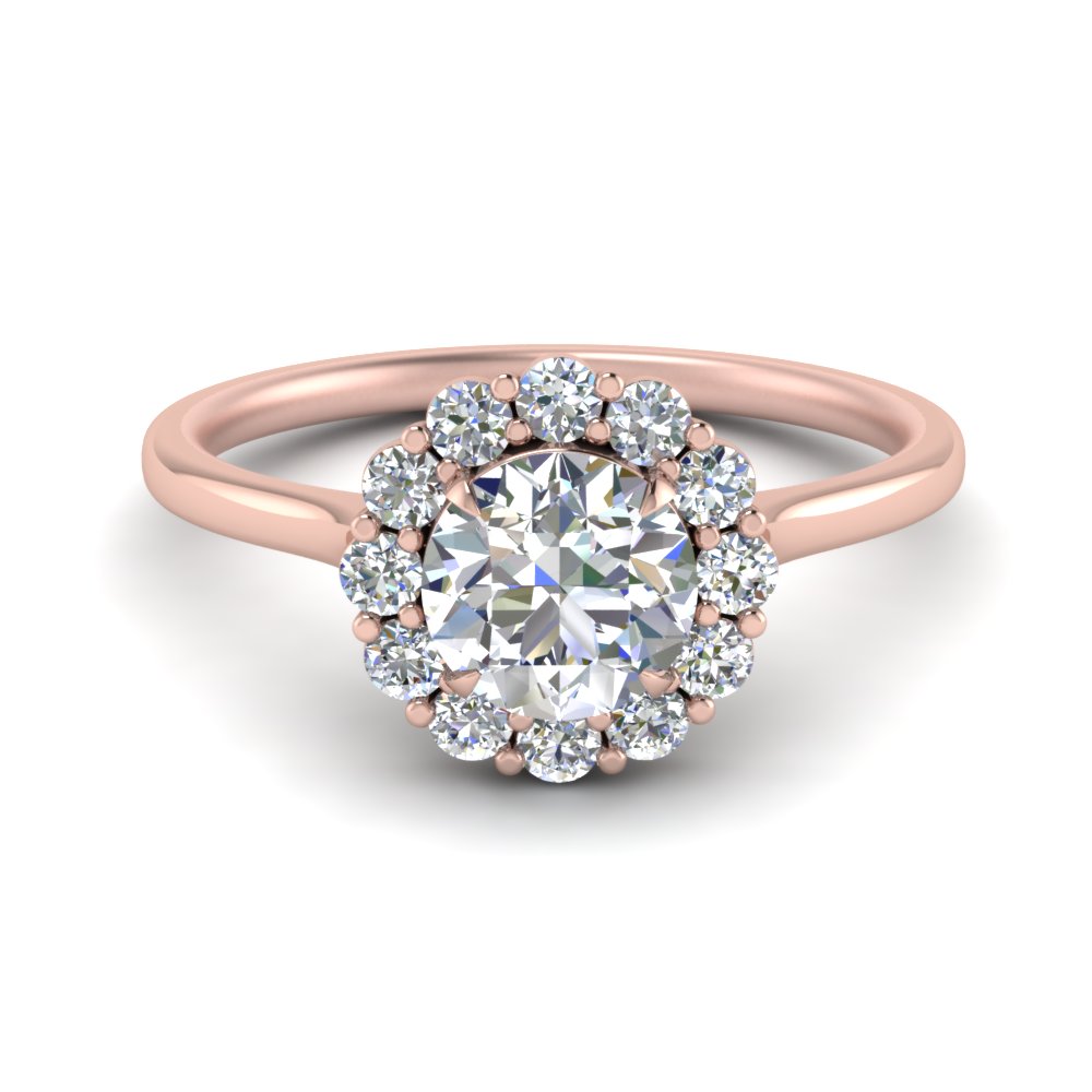 Flower Diamond Engagement Ring Setting 