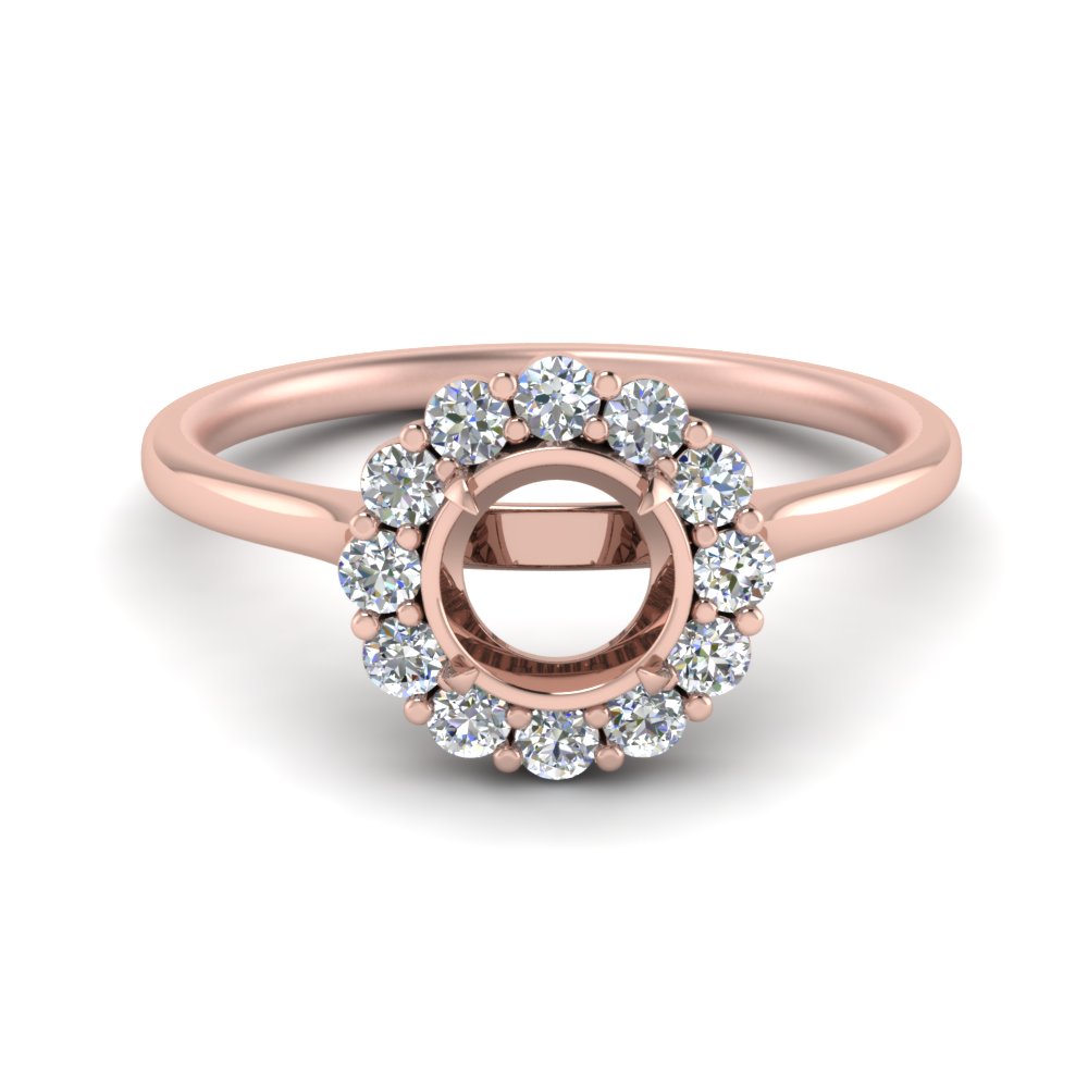 Cathedral Flower Diamond Ring Setting