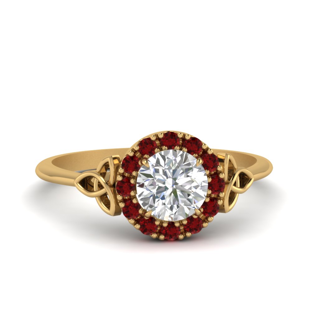 celtic-halo-diamond-ring-with-ruby-in-FD124180RORGRUDR-NL-YG