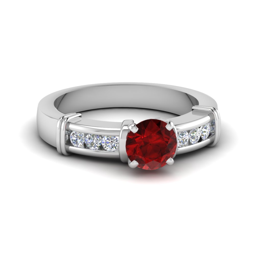 Channel Set Ruby Ring