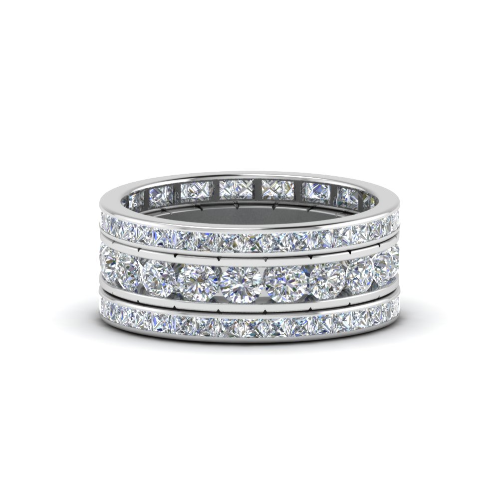 Fascinating Diamonds Diamond Eternity Stack Band White Gold