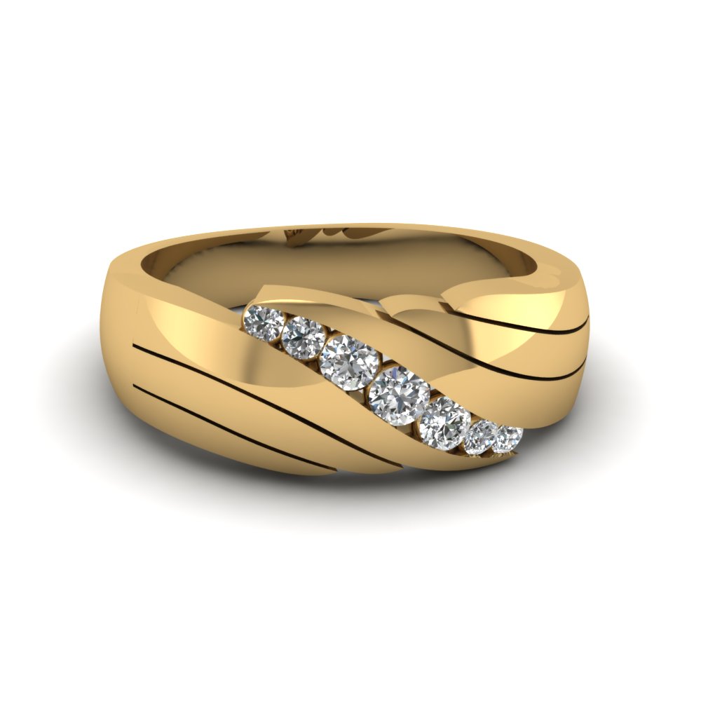 Buy Mens Diamond & Gold Ring | Latest Jewellery Designs for Men | Kisna