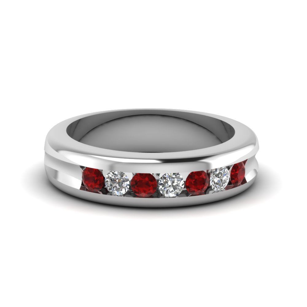 Save Big On Ruby Wedding Bands For Women |Fascinating Diamonds