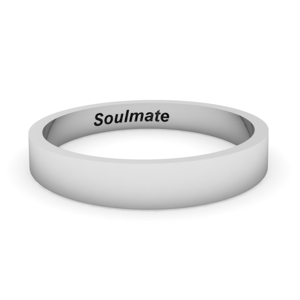 Engraved Platinum Wedding Rings For Couples