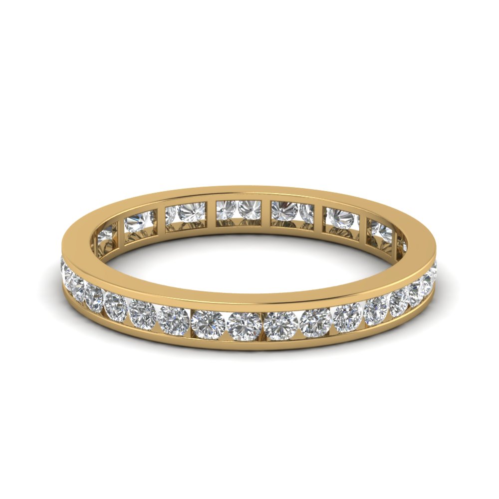 Round Channel Set Eternity Band
