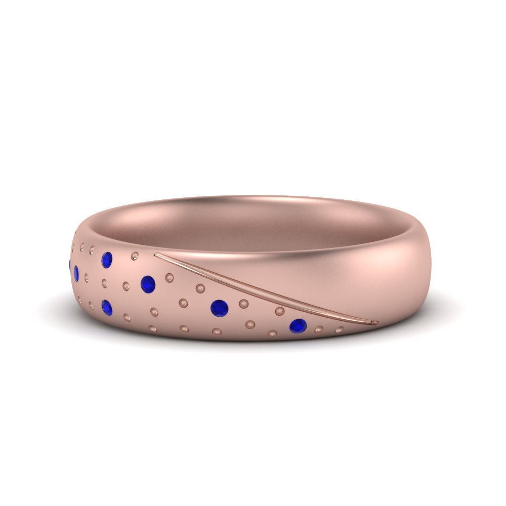 Rose Gold Sapphire Men's Ring