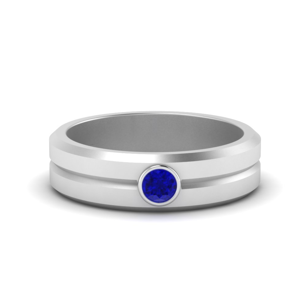 Wedding Ring Men Wide Platinum Ring