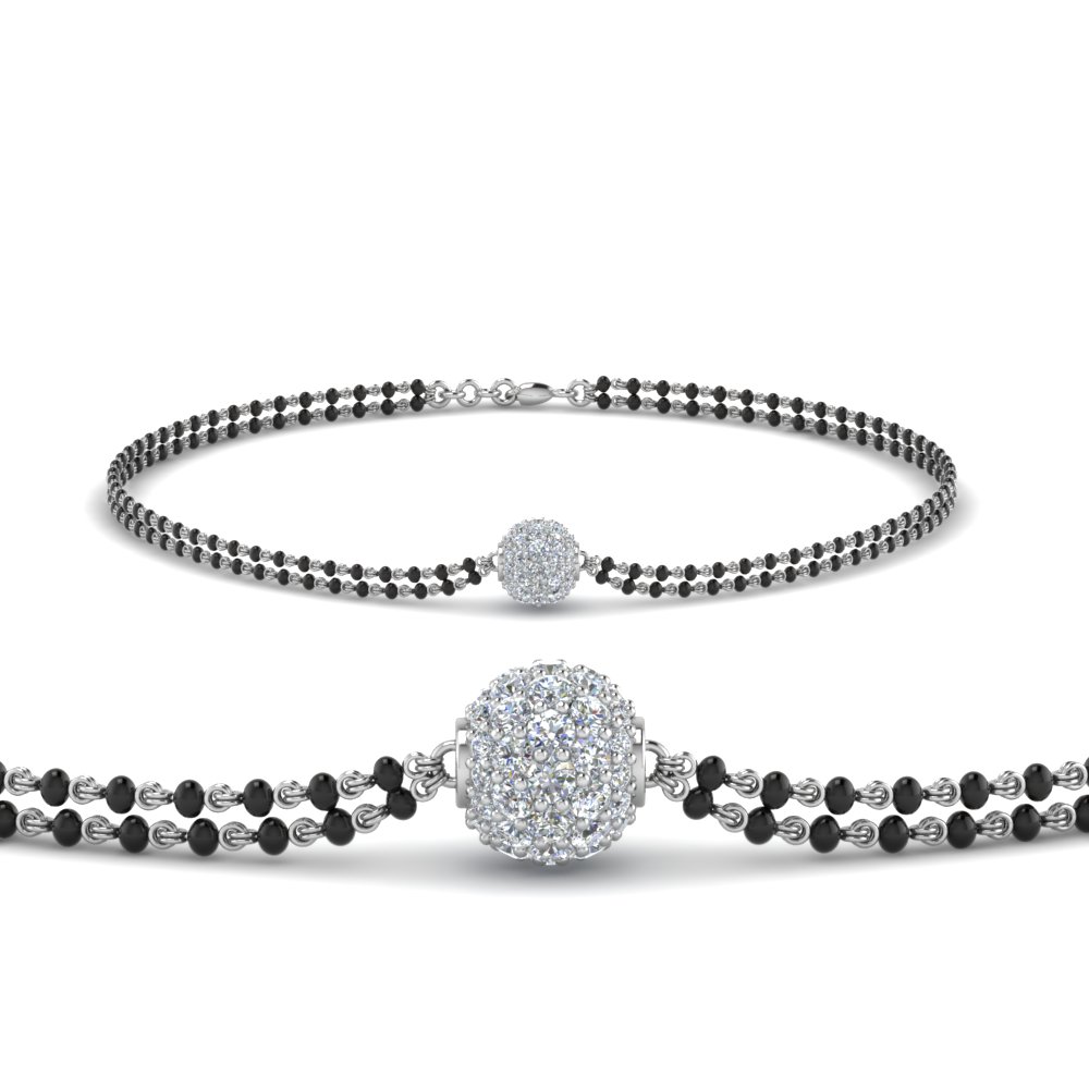 Pave Set Diamond Mangalsutra Bracelet