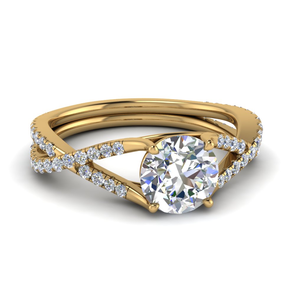 criss-cross-round-man-made-lab diamond-ring-in-FD9246ROR-NL-YG