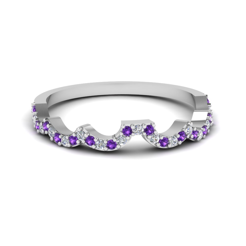 Wave Diamond Band For Women
