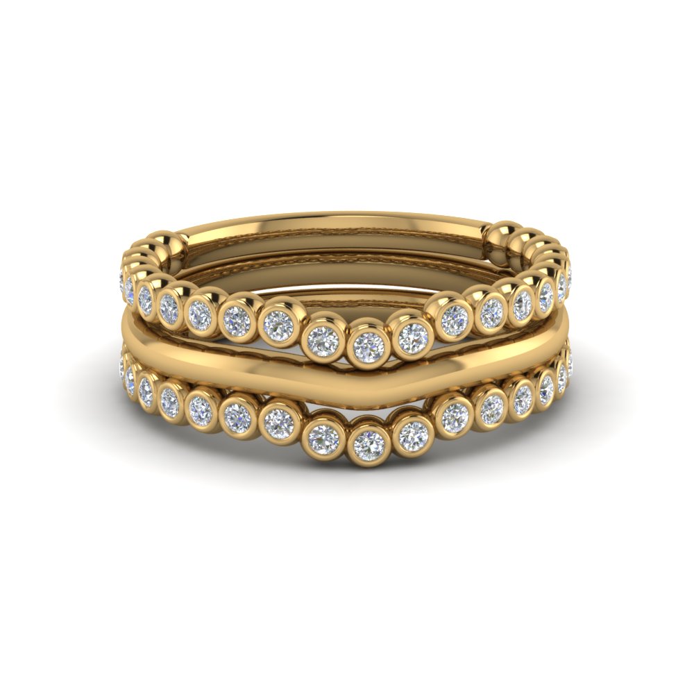 Womens stackable wedding on sale bands