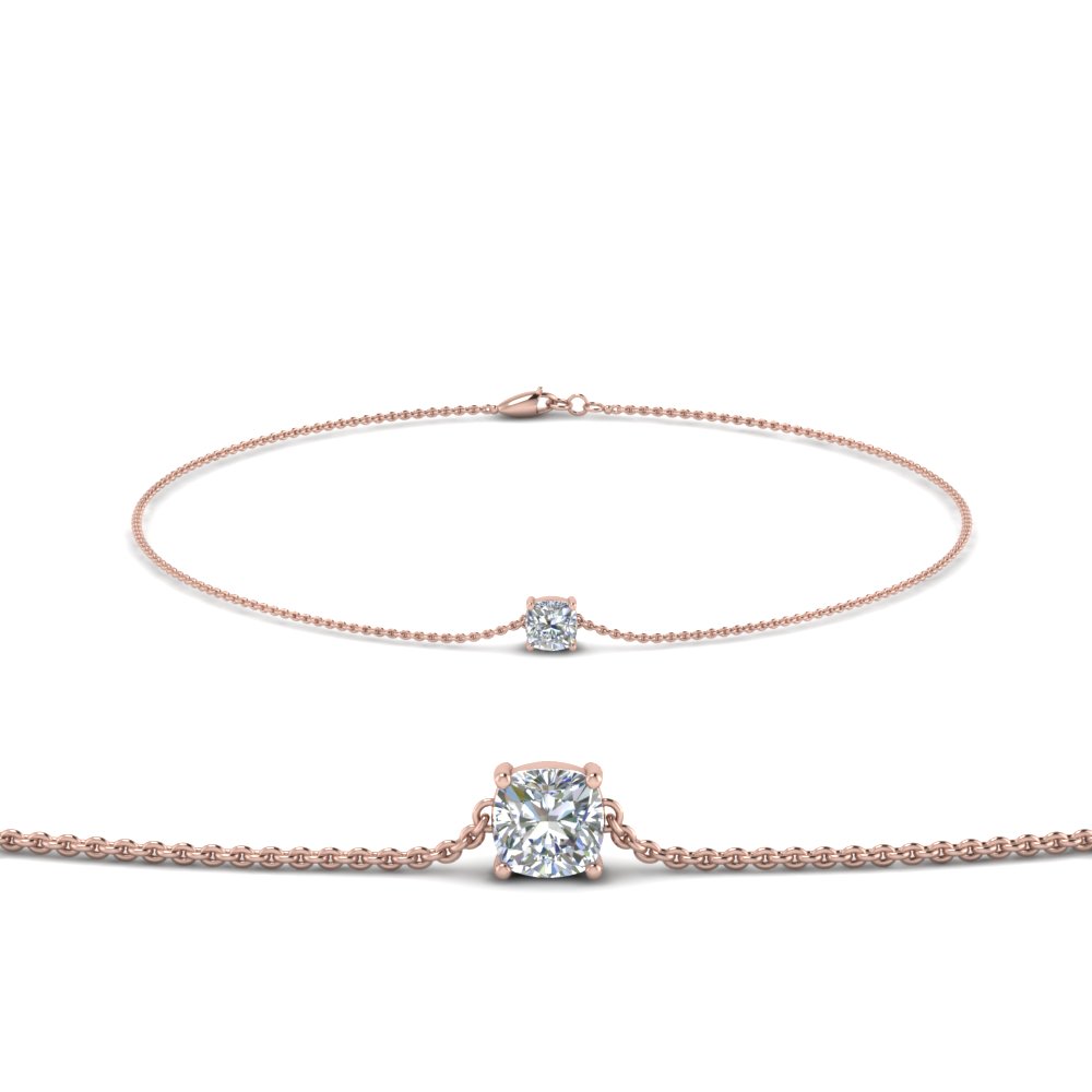 cushion diamond chain bracelet in FDBRC8656CU NL RG