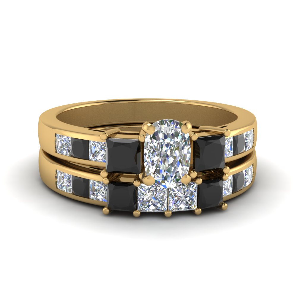 Black Diamond Wedding Ring Sets