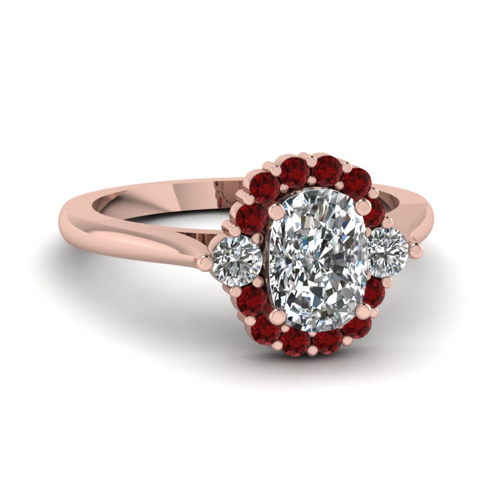 Diamond Ring Ruby Side Stones Diamond Ring Ruby Side Stones