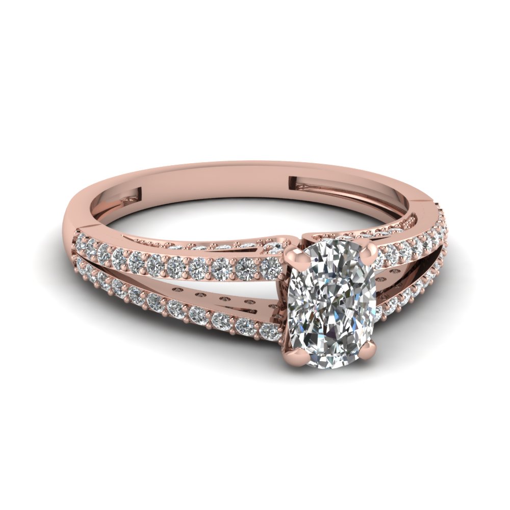 Women Engagement Ring 0.75 Ct. Cushion Cut Diamond