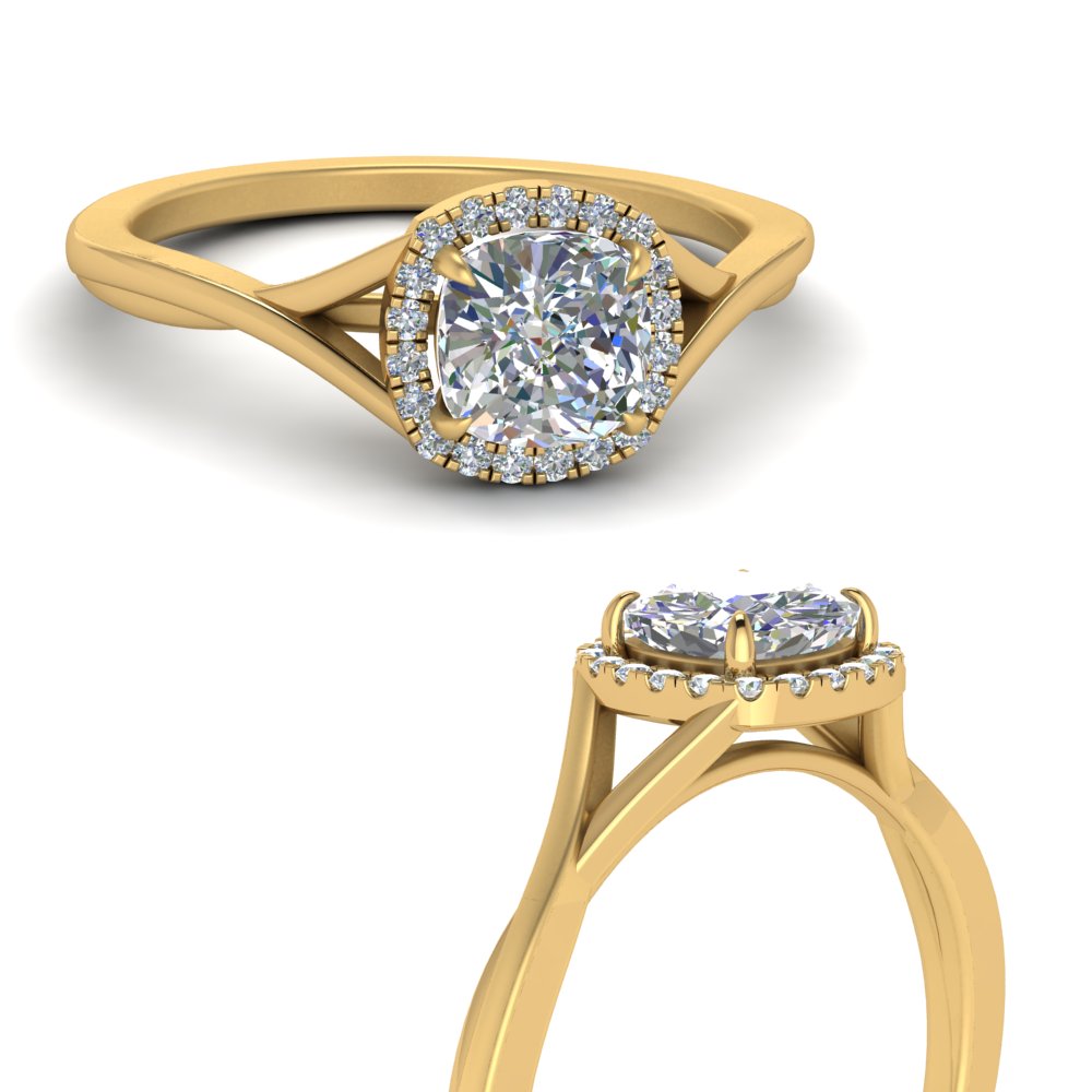 cushion-cut-lab diamond-twisted-halo-engagement-ring-in-FD9365CURANGLE3-NL-YG