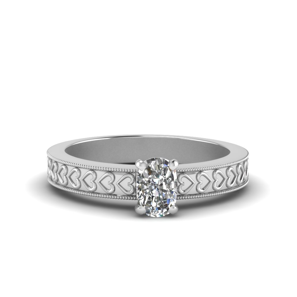Heart Design Solitaire Ring