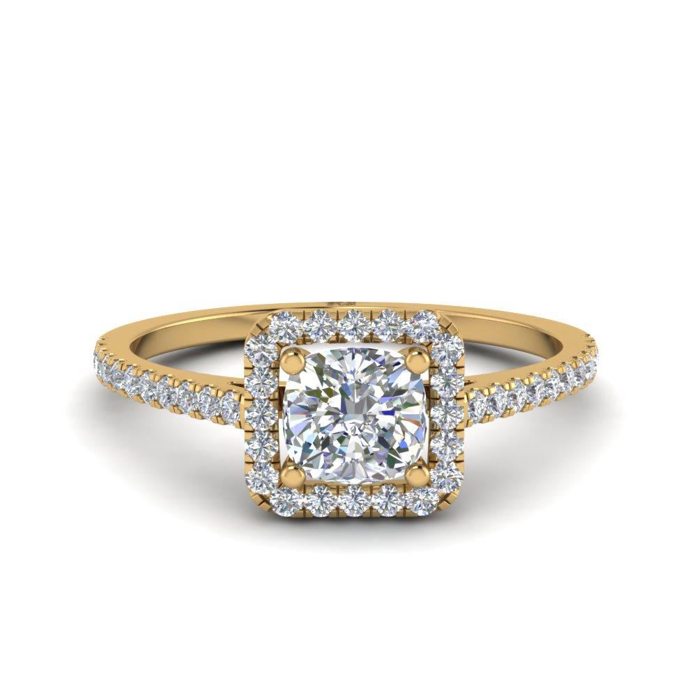 Oxford Square Cut Solitaire Ring in Gold - Abelstedt