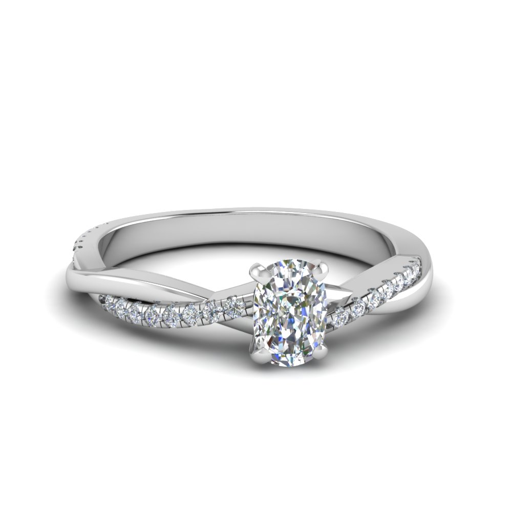 1.90 Carat F/VS1 Oval Cut Lab Grown Diamond Twist Band Engagement Ring, IGI  Certified Lab Created Diamond Ring, 14k White Gold - Etsy