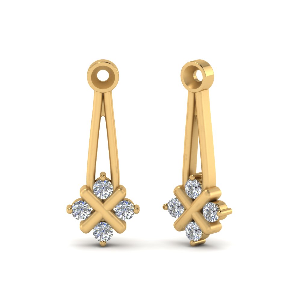 Discover more than 85 diamond earring jackets yellow gold latest ...
