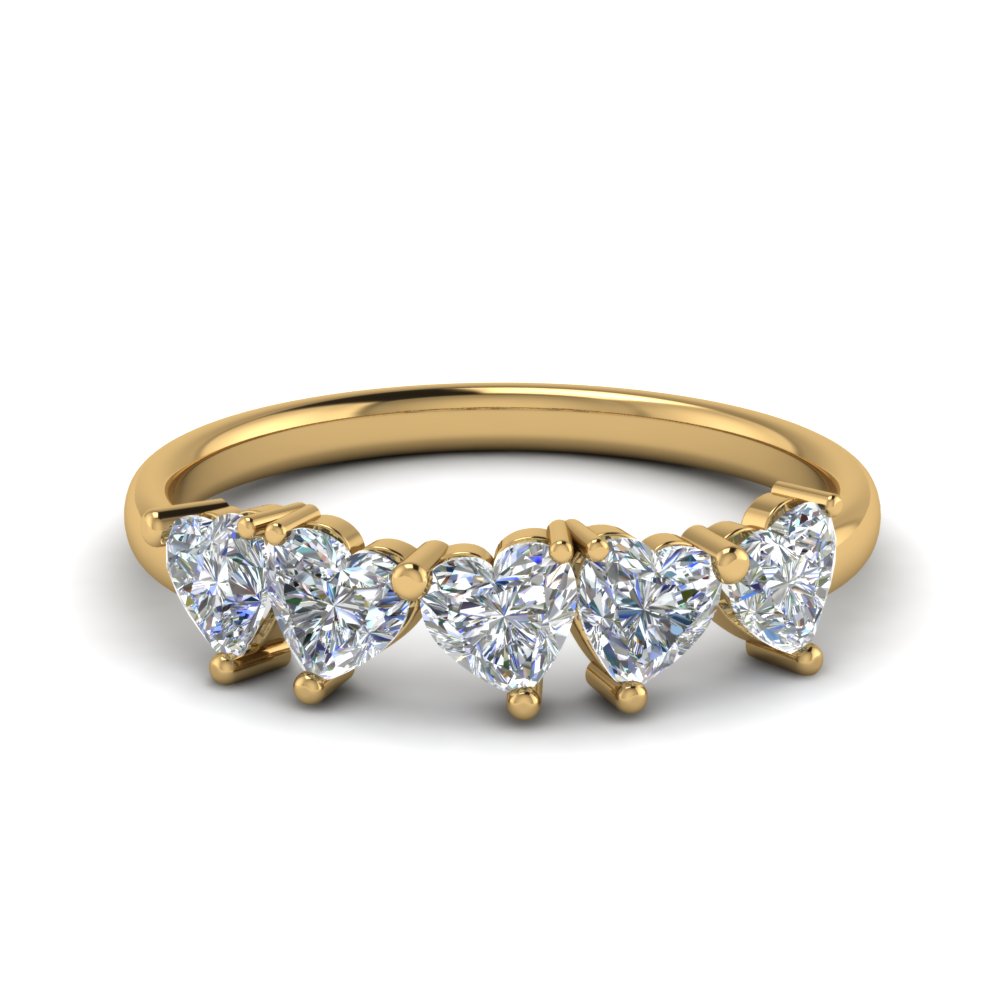 delicate-5-stone-diamond-heart-shaped-wedding-band-1.25-carat-in-FD8911-NL-YG