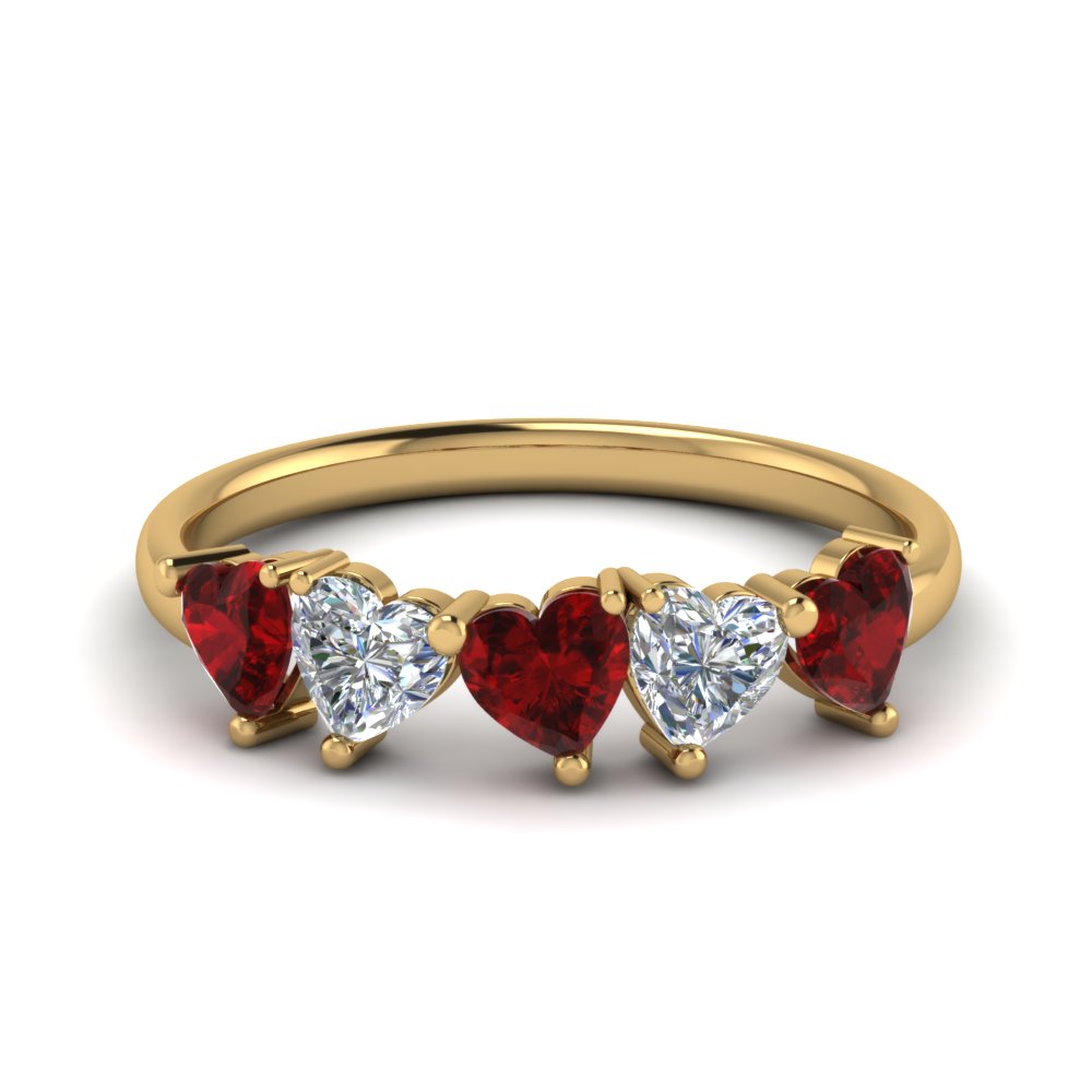 Delicate Heart Shaped Band 1.25 Carat