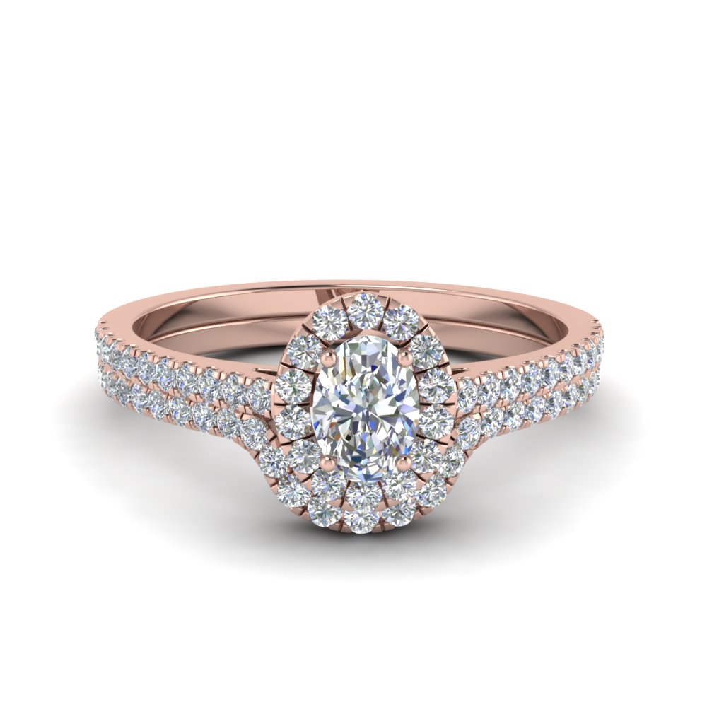 Engagement Ring Set With Oval Diamond
