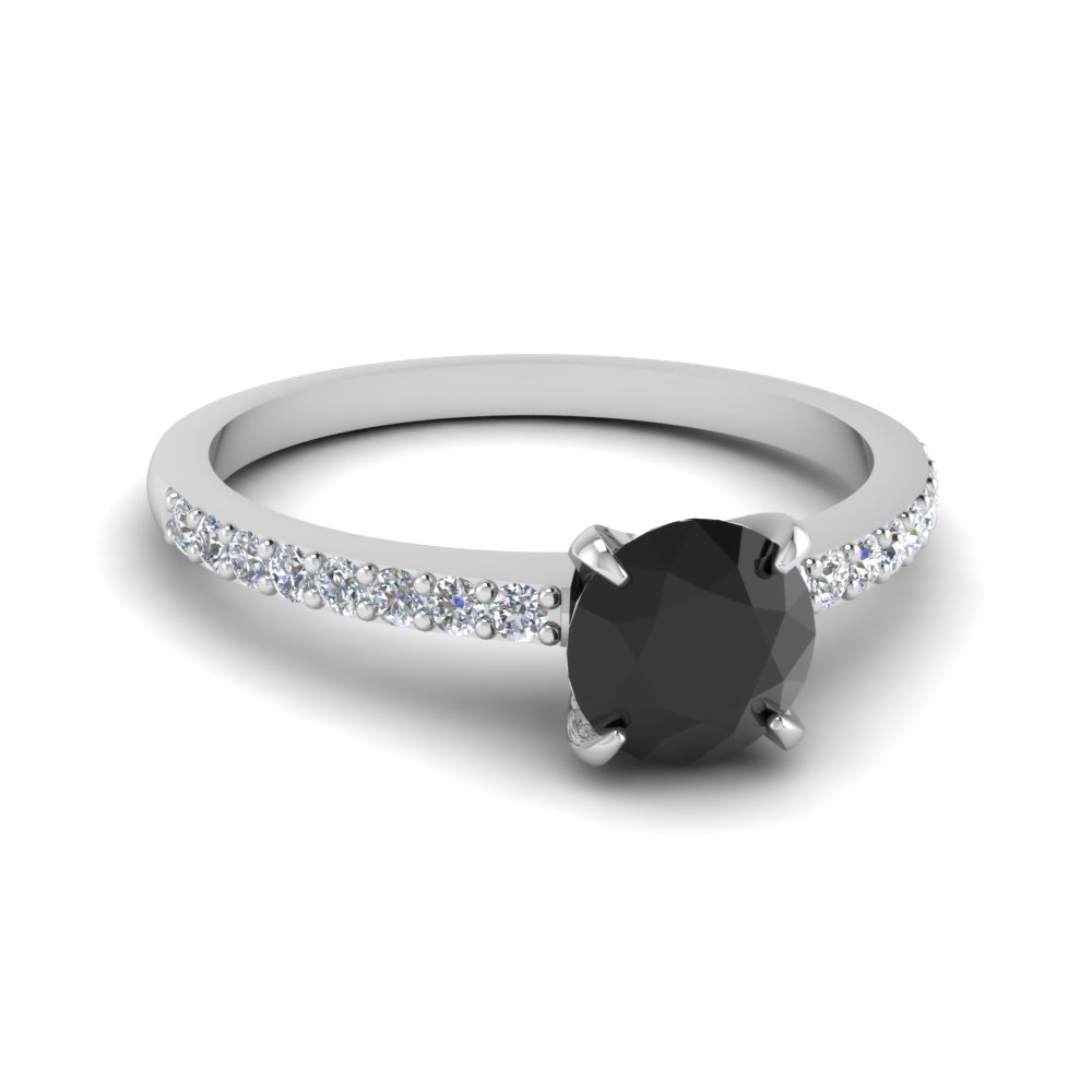 Alternative Delicate Black DIamond Ring