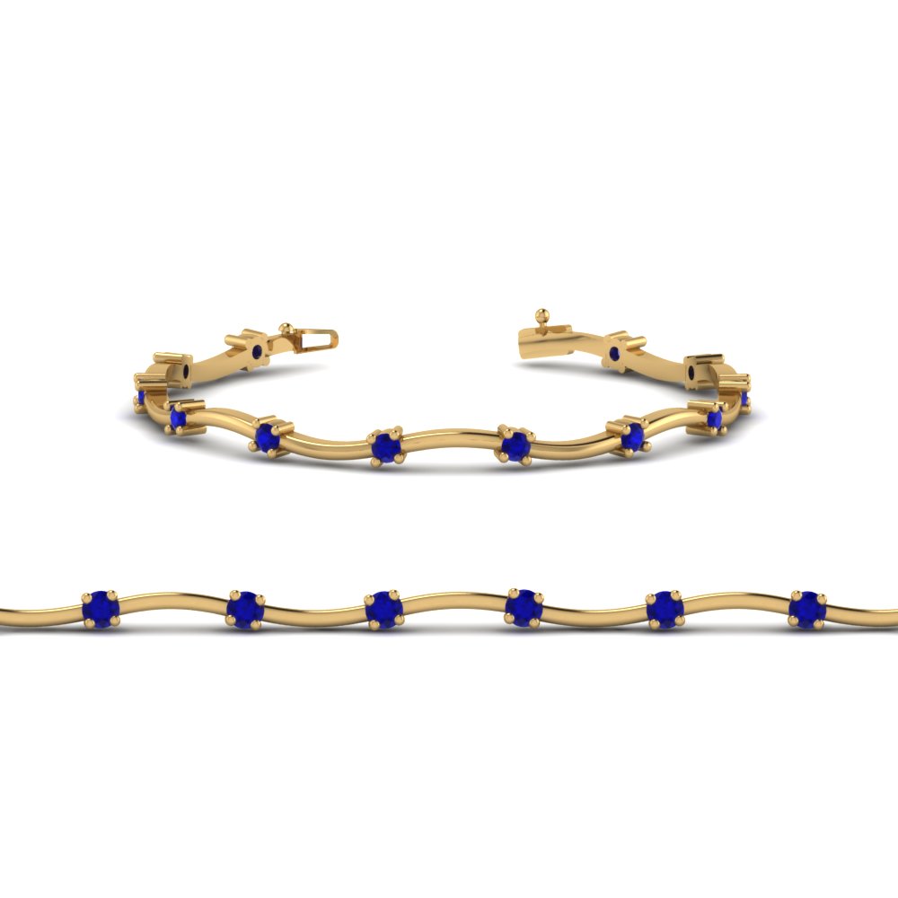 gold and sapphire bracelet
