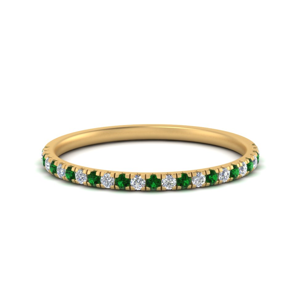 delicate-womens-custom-diamond-wedding-band-with-emerald-in-FD8148BGEMGR-NL-YG