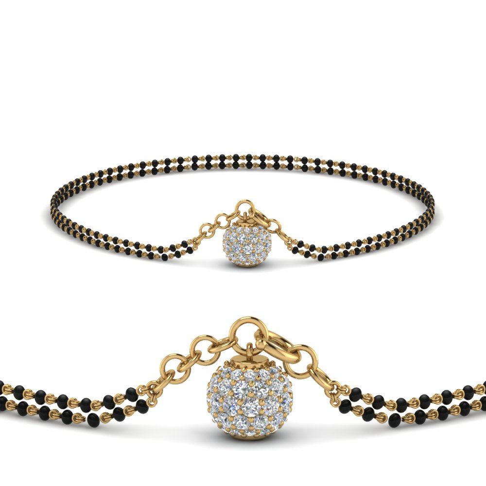 Diamond Pave Set Mangalsutra Bracelet