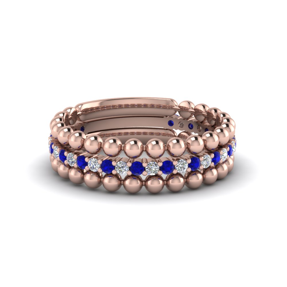 Sapphire Bead Stack Band