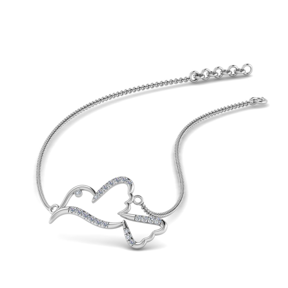 Diamond Bird Pendant Necklace