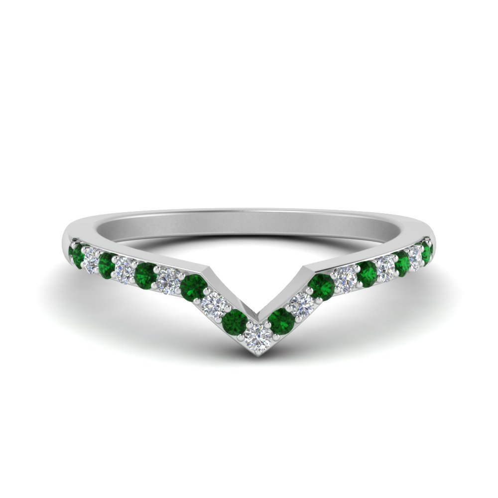 Curve Custom Emerald Band