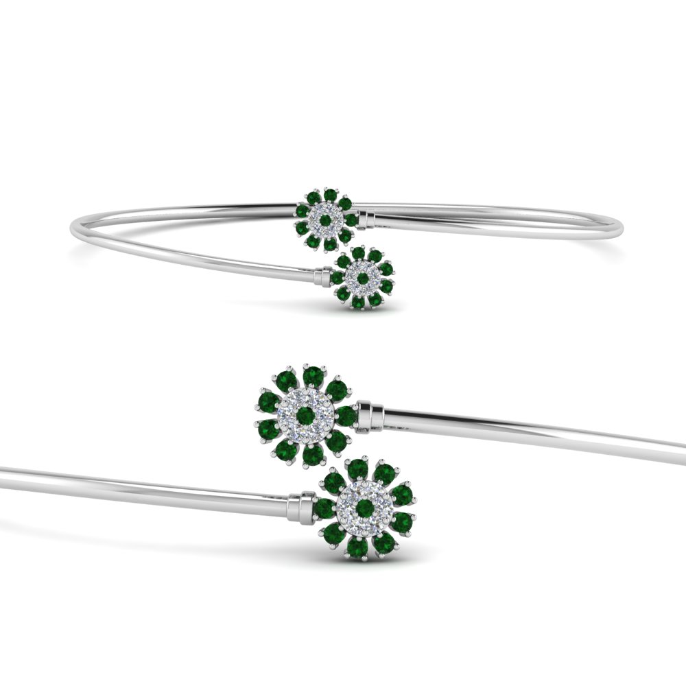 diamond-flower-open-bracelet-with-emerald-in-FDBRC9269GEMGRANGLE2-NL-WG
