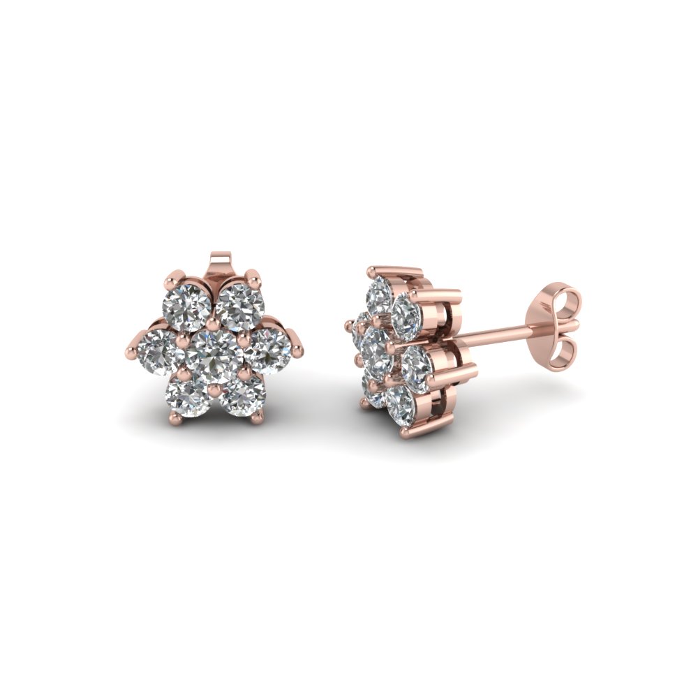 14k Rose Gold Diamond Earrings Online Store, UP TO 52% OFF | www 