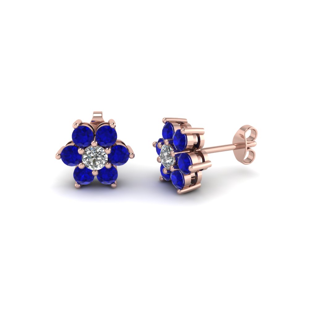 blue sapphire earrings gold