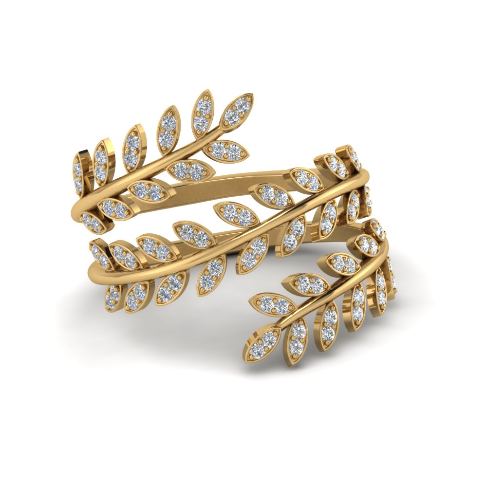 The Shiny Trio Flower Spiral Gold Ring