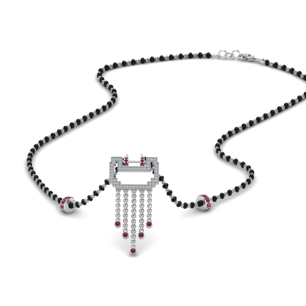 Pink Sapphire Mangalsutra For Her